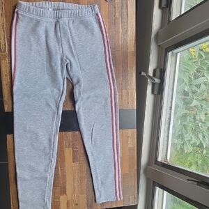 GAP Gray and Red Leggings with Streamlined Fit